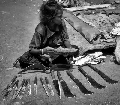 Knifes for preparation of the blood sacrifice to the goddess Kali