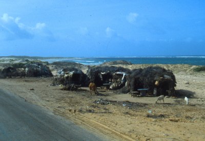 Huts along the way to Mogadishu