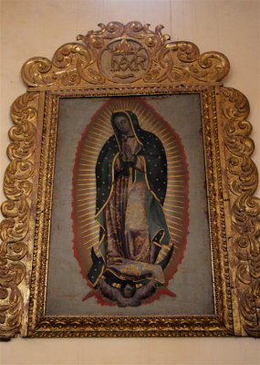 One of the many icons hanging in the cathedral