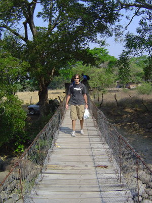 Kyle calmly crossing the bridge of death