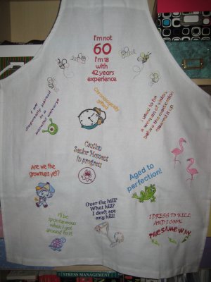 Janice's birthday apron
