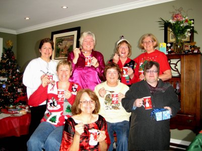 13th December at my cross stitch club party