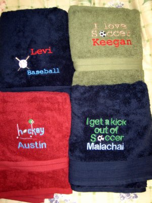 4 sports towels