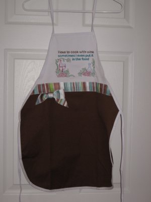 Cook with wine apron