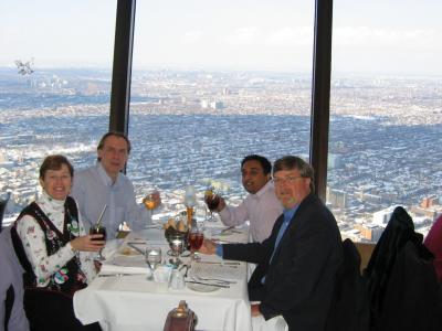 Work's lunch at the CN Tower 360 Revolving Restaurant