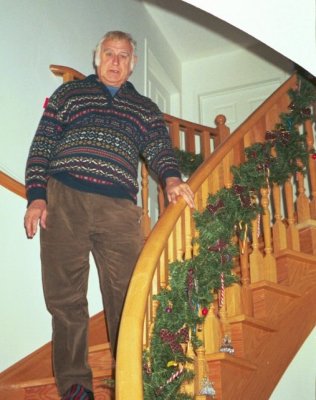 Dad on the stairs
