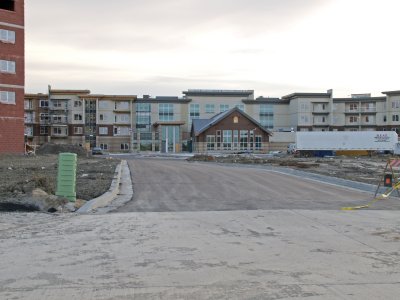 Road going in to buildings Oct 28 paved