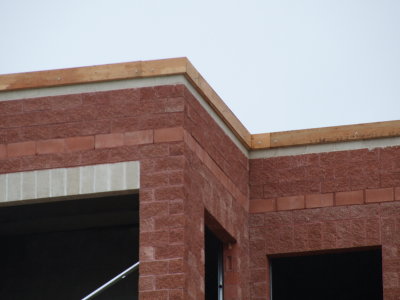 Finishing touches on roof edge
