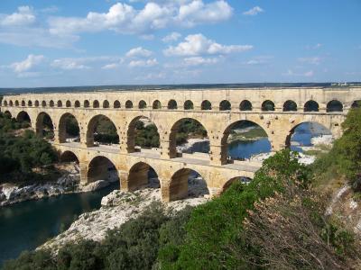 Roman aquaduct at Pont du Gard - France