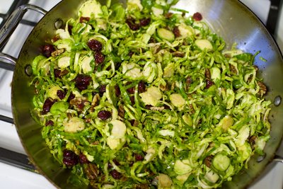 Brussels Sprouts with Pecans & Cranberries