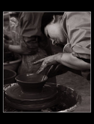 Pottery - Hands Working ...