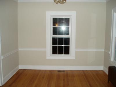 Looking into dining room from living room