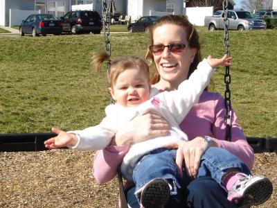 Swinging with Mommy