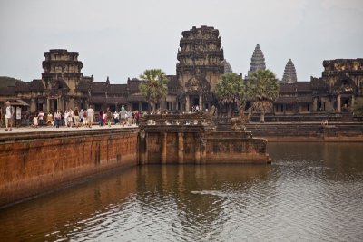 Angkor Wat and some of the 5000 tourists