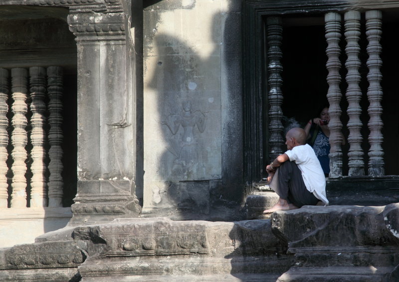 Inside and outside Angkor Wat
