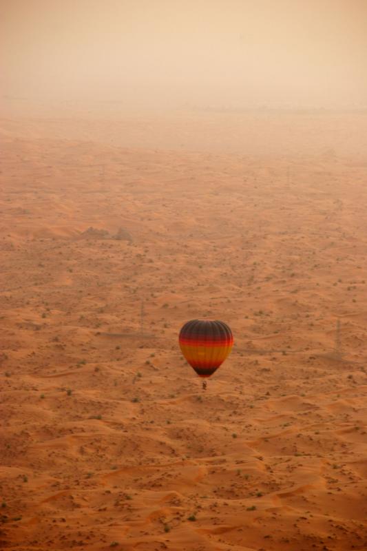 Balloon over dunes