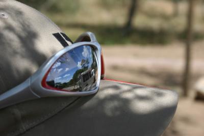 Reflection of our Land Rover...