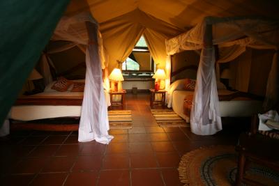 Accommodation at Mbuze Mawe tented camp