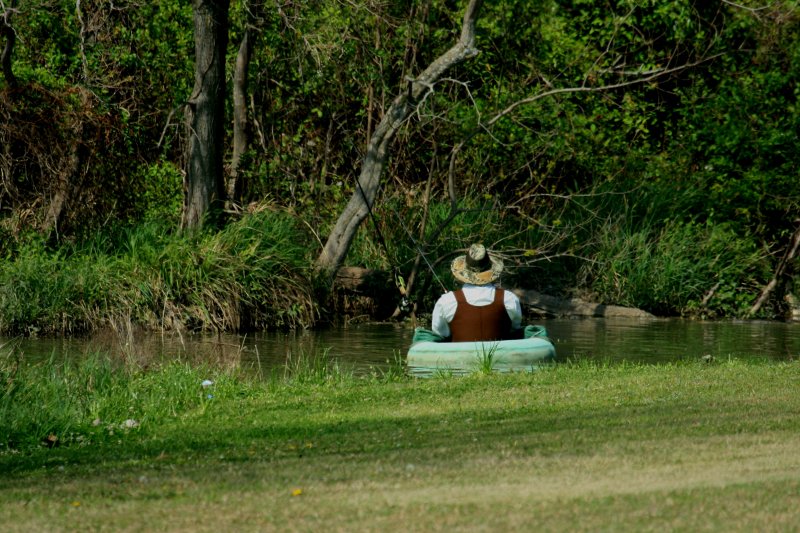 FISHING FROM AN INNERTUBE