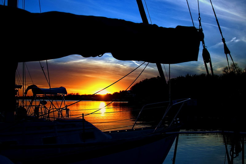 SUNSET AT THE MARINA