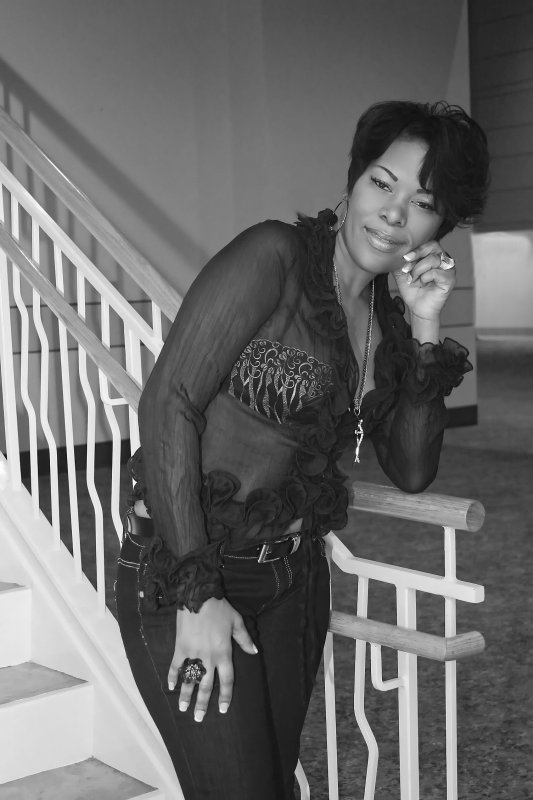 ON THE STAIRS (B&W)