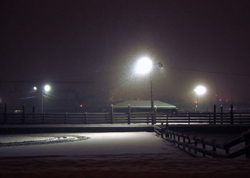 SNOW AT THE STOCKYARDS
