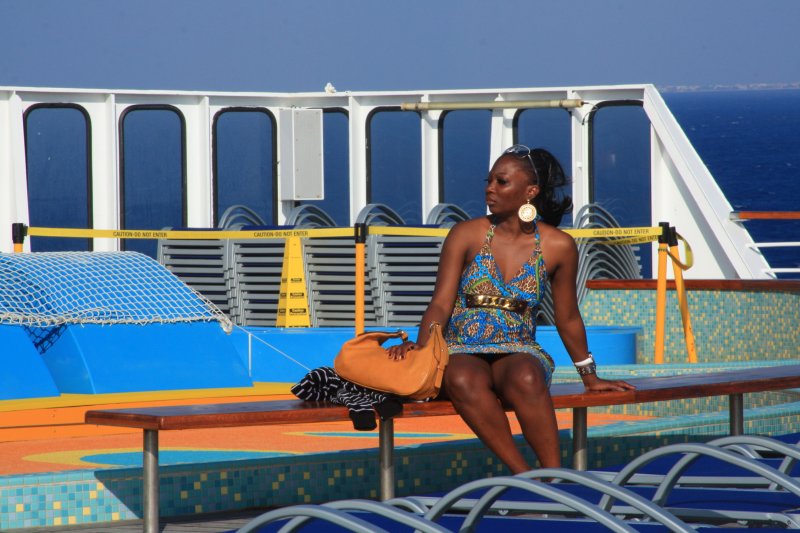 SITTING AND WAITING FOR HER MAN