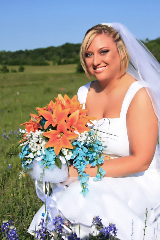 BRIDE AND SOME BLUEBONNETS