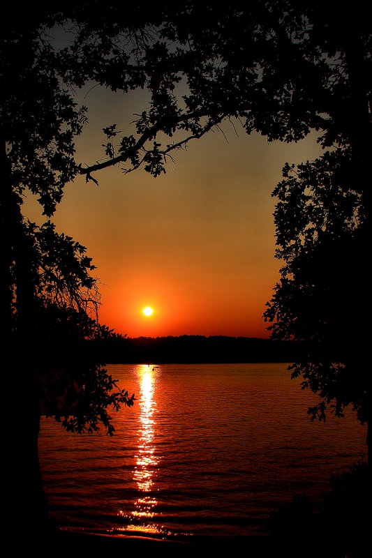 SUNSET AT LAKE HAWKINS