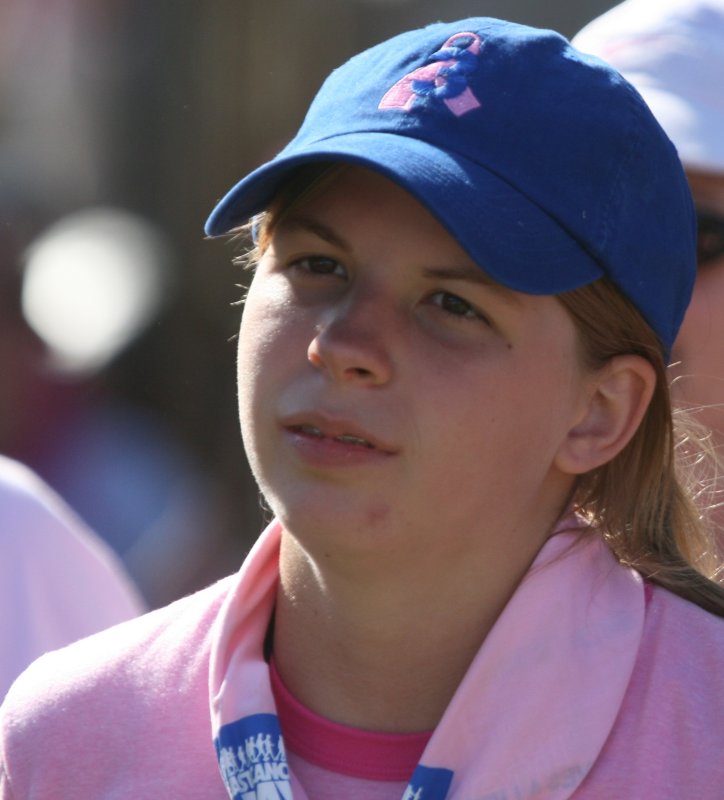 YOUNG LADY WALKING FOR THE CURE