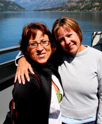 TERRI AND I ON THE BOAT TO STEHEKIN