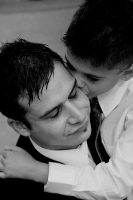 GIVING DAD A KISS
