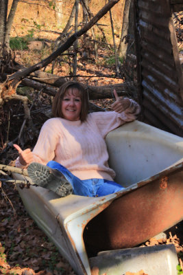 ME AND AN OUTDOOR BATHTUB