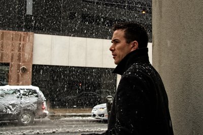 GOOD LOOKING MAN AND THE SNOW...CAN'T GET BETTER THAN THAT, RIGHT?