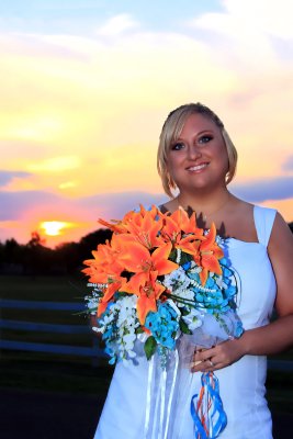 BRIDE AND SUNSET