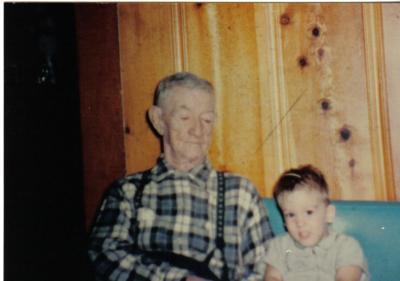 My Great Papa Wactor and cousin  Brian 1964