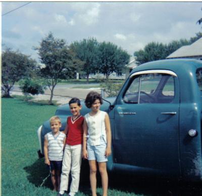 Brian,  Steve, and Susan next to Old Smokey 1965