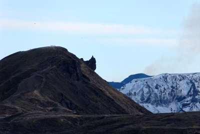 A volcanic eruption in Eyjafjalla volcano