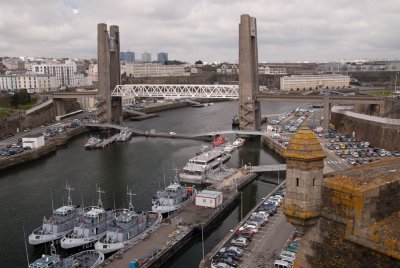 Vue de Brest  partir de la forteresse