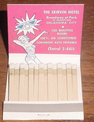 OK Oklahoma City Skirvin Hotel matchbook b.jpg