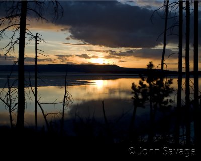 Yellowstone Lake sunset