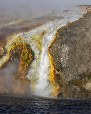 Hot creek draining into the Firehole river