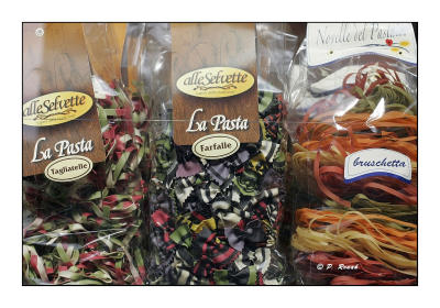 Colorfull choice of pasta