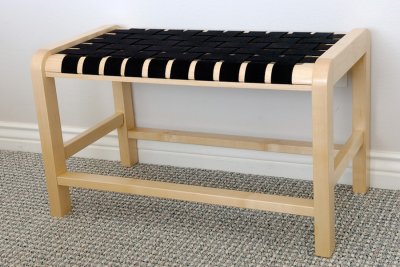 Woven seat bench.