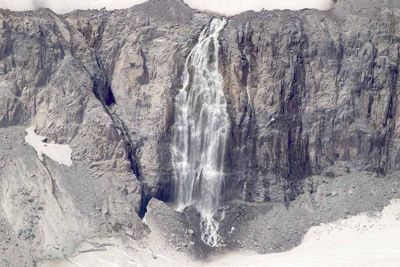 A closer view of the water fall.