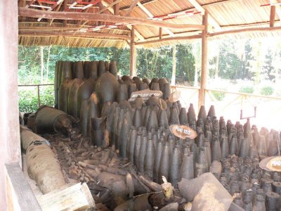 Some of the Ordinance from the War.  Over 8 Million Tons of Bombs Were Dropped.  Only 2 Million Tons Were Dropped in WWII.