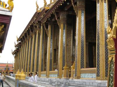 The highly stylized ornamentation is a shrine to the Emerald Buddha,