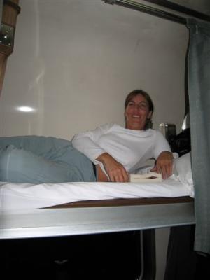 bedtime for me (top bunk).....didnt sleep to well, I was cold most of the night