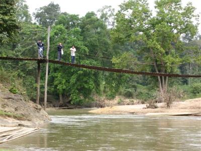 walking bridge across the river