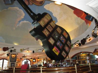 inside the Hard Rock Cafe, Bali